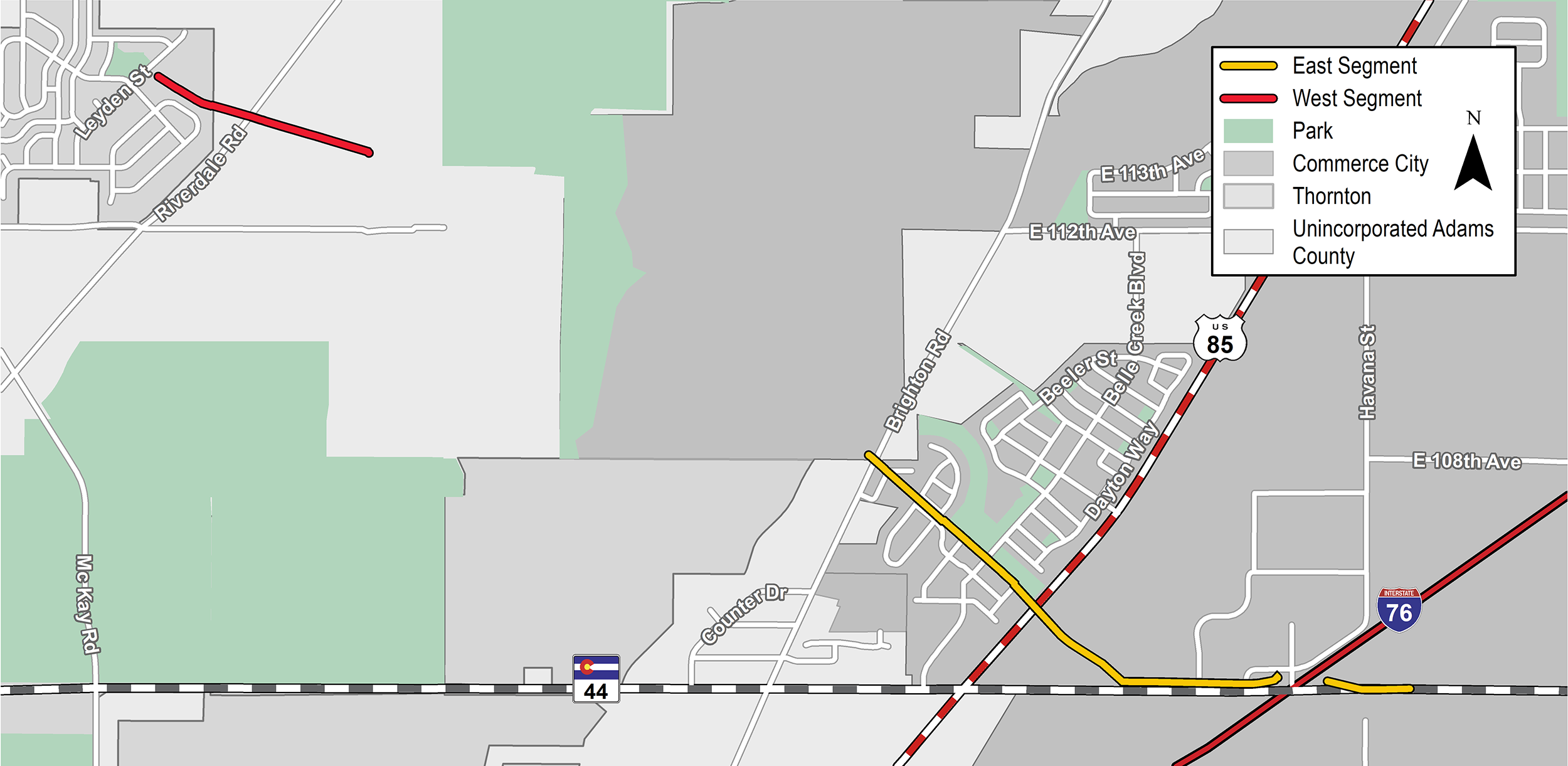 Xcel_Energy_I-76_to_Leyden_Street_Project_Map